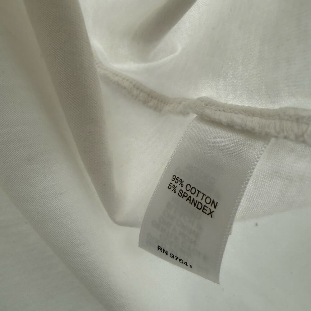 J.Jill Size XL One Pocket Short Sleeve Tee Top T-Shirt Blouse Off White Basic - Picture 5 of 5